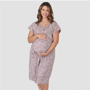 Kindred Bravely floral print labor, delivery, postpartum gown